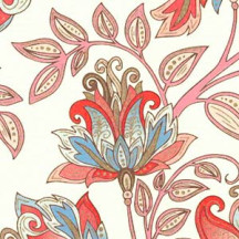 Red and Pink Florentine Flower and Leaf Italian Print Paper ~ Rossi Italy